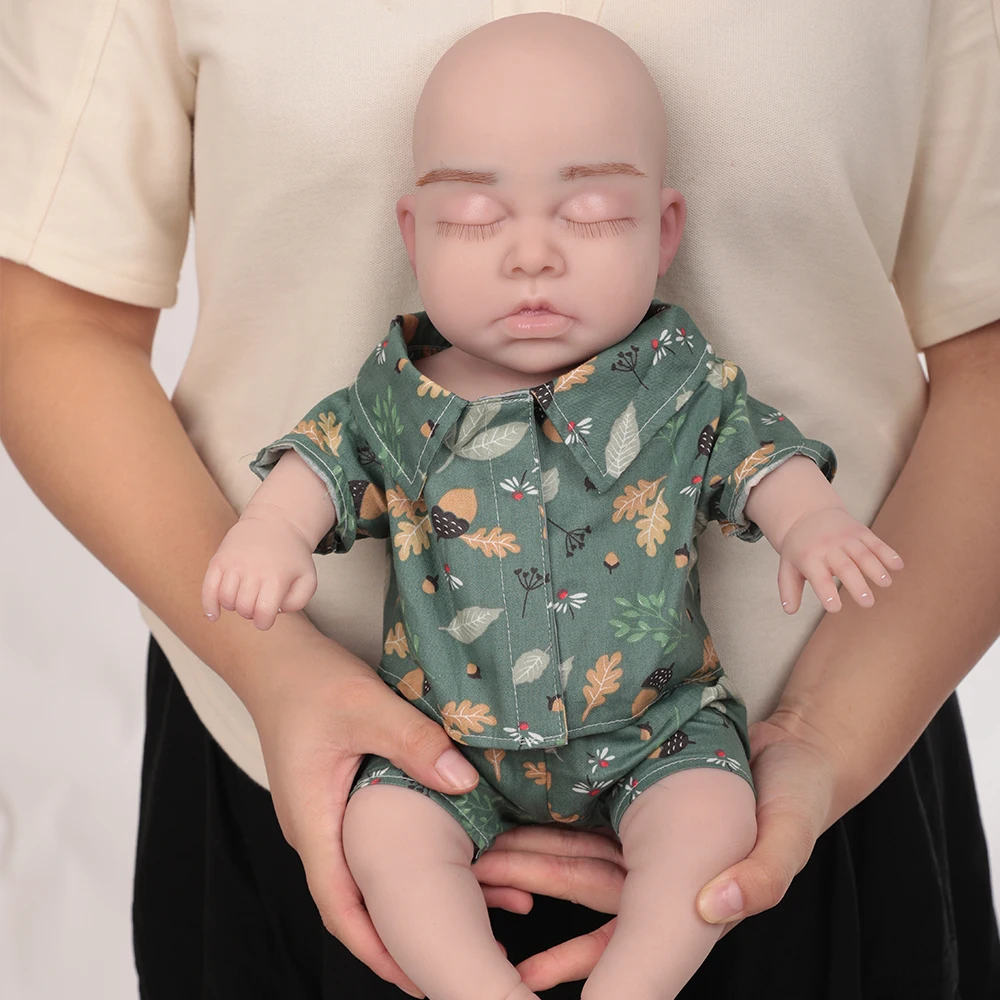 

Herpinker 45cm 2.7kg Full Body Silicone Bebe Reborn Doll Soft Dolls Realistic Girl Baby DIY Toys for Children Chrismas Gift