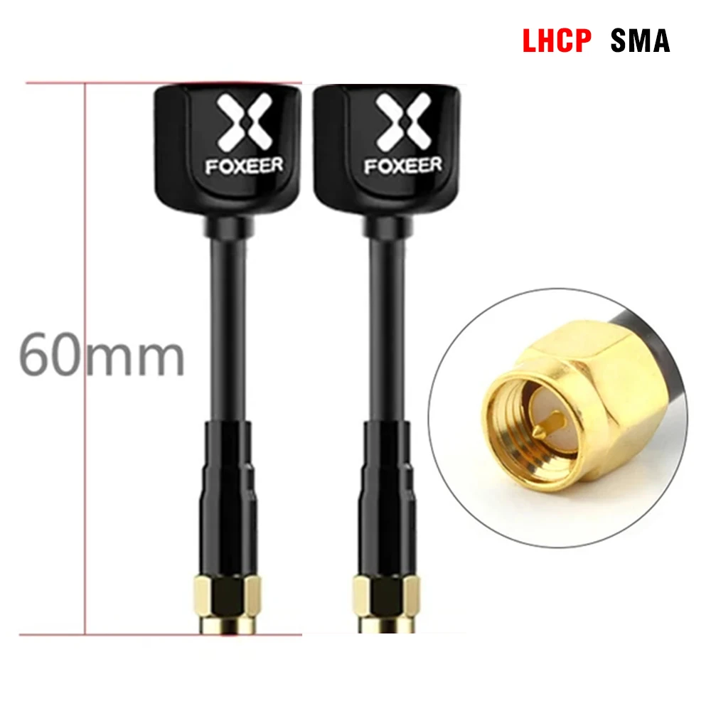 FOXEER FPV Antenna 2pcs Lollipop 4 V4 High Gain Omni Antenna 5.8G 2.6dBi Stubby LHCP/RHCP SMA RPSMA UFL MMCX for FPV RC Drone