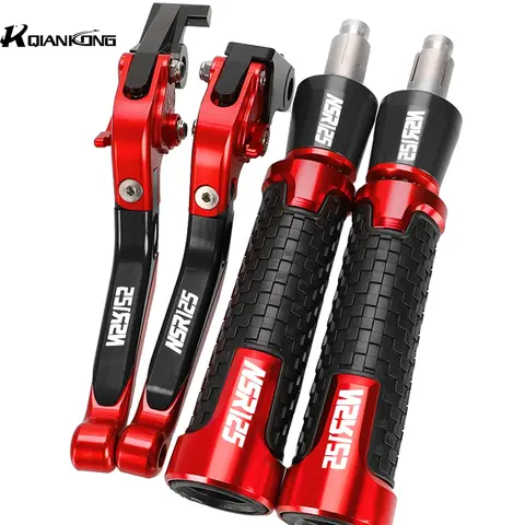Motorcycle CNC Adjustable Brake Clutch Levers 7/8"22MM Hand Grips Handlebar End FOR HONDA NSR125 NSR 125 NSR-125 1988-1990 1989