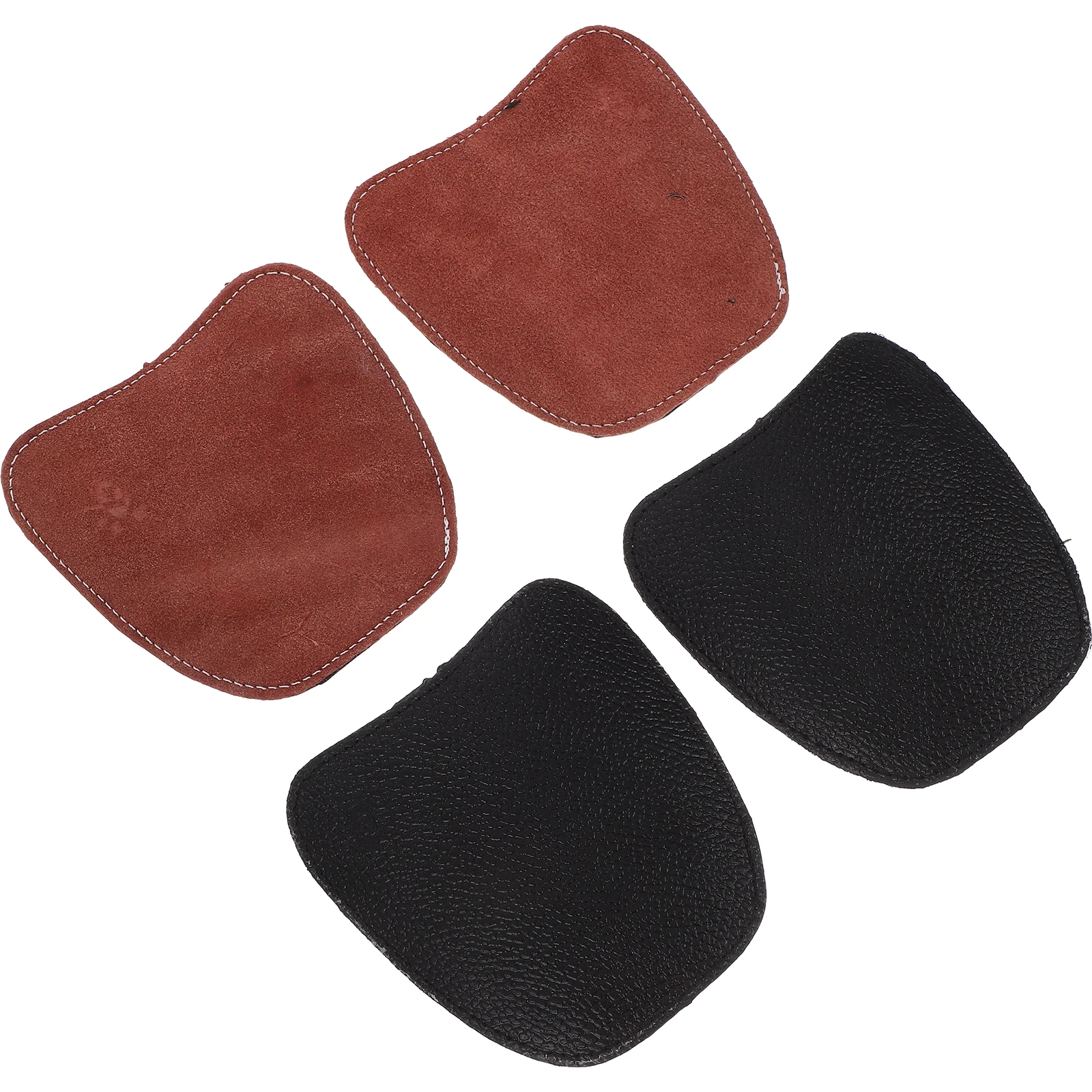 

4 Pcs Cowhide Fireproof Foot Guard Welding Shoes Heat Protection PU Material Detachable Design Caps Men Shoe