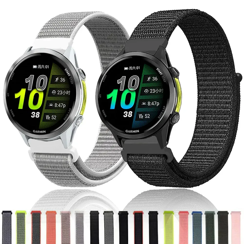 【セール中】Garmin Forerunner 970 965 955 570 265 165 55、Venu 3、Vivoactive 6 5対応 20mm 22mm ナイロンストラップ スポーツブレスレット リストバンド
