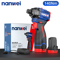 Nanwei 16v Brushless Lithium-Ion Impact Driver DIY Home Electric Screwdriver 140NM Electric Drill Cordless Screwdriver