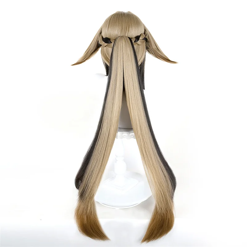 Peruka do cosplayu Zenless Zone Zero Ye Shunguang, długa, czarno-brązowa, odporna na wysokie temperatury, rekwizyt na Halloween dla kobiet i mężczyzn.