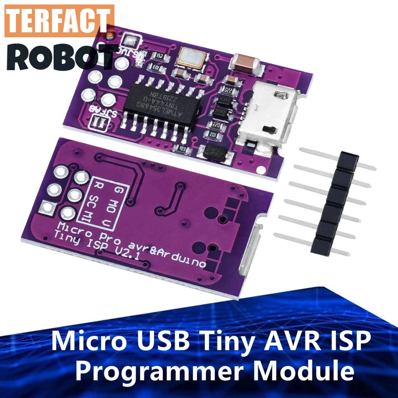 1 ~ 10PCS Micro USB Tiny AVR ISP ATtiny44 ATTiny45 ATTiny85 USBTinyISP Programmeur Module IDE Bootloader ISP Microcontroller 5V