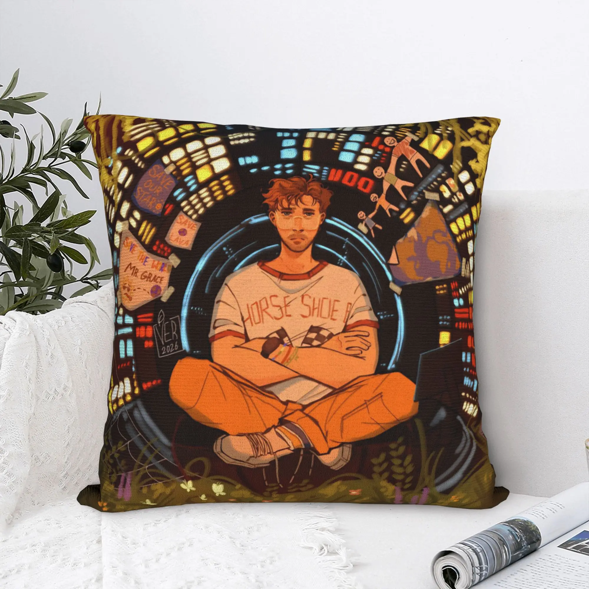 Project Hail Mary Square Pillow Case Ryland Grace Rockys Cushion Cover Vintage Zipper Decor Pillowcover for Car 18