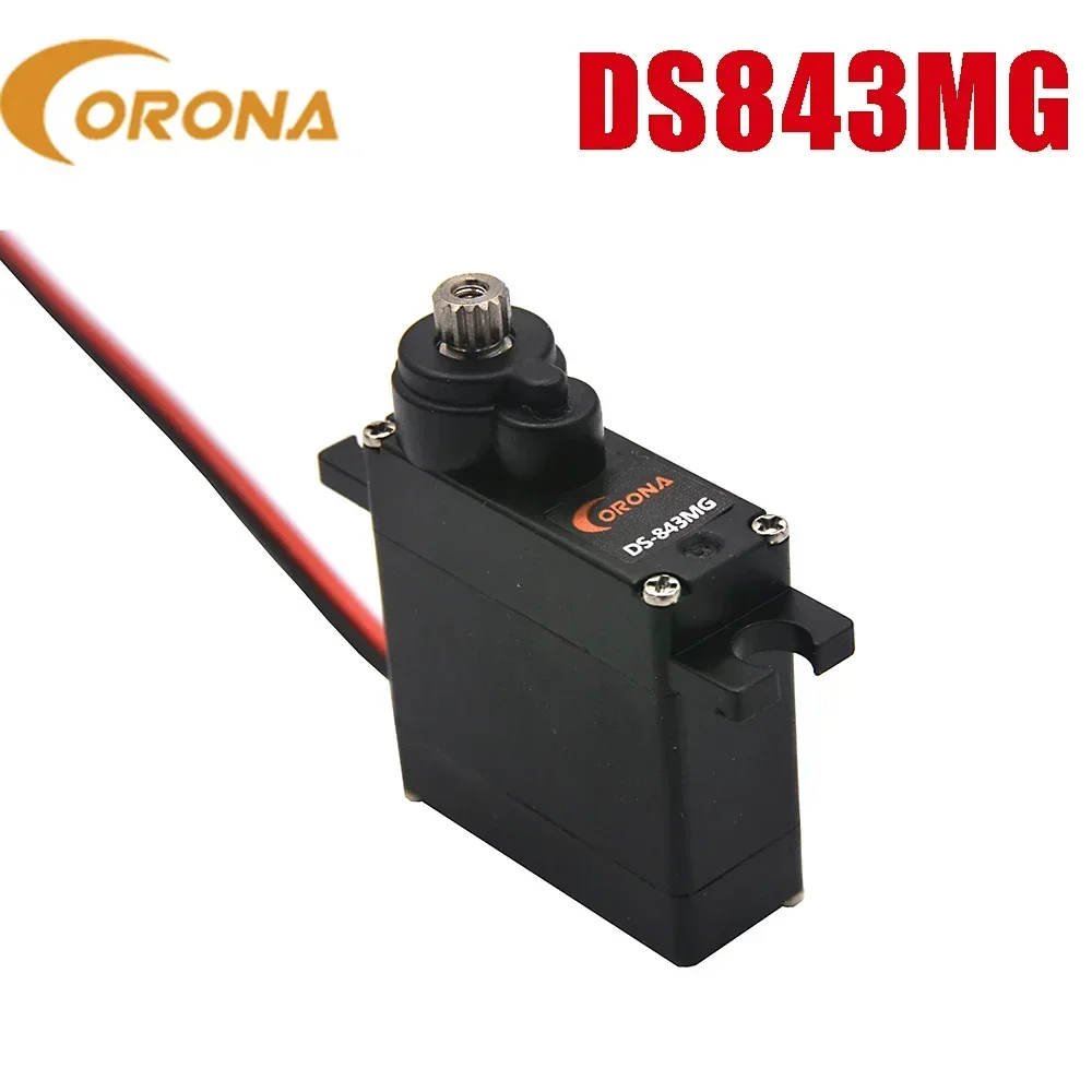 1/ 2/4PCS Corona DS843MG DS-843MG Cyfrowe mikro serwo o wysokim momencie obrotowym 4,8 kg / 0,10 s / 11,5 g do zabawek RC Samolot DIY Model robota