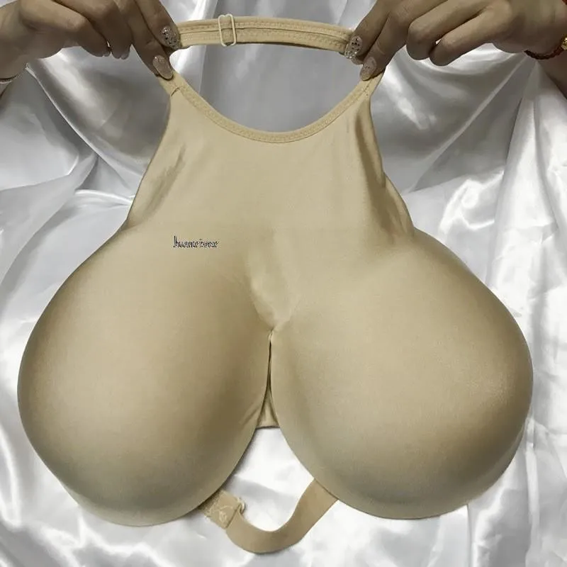 Realistic Breast form Crossdresser Bra Fake Pussy Boobs Transgender Drag Queen Shemale for CD not Include Silicone Breast