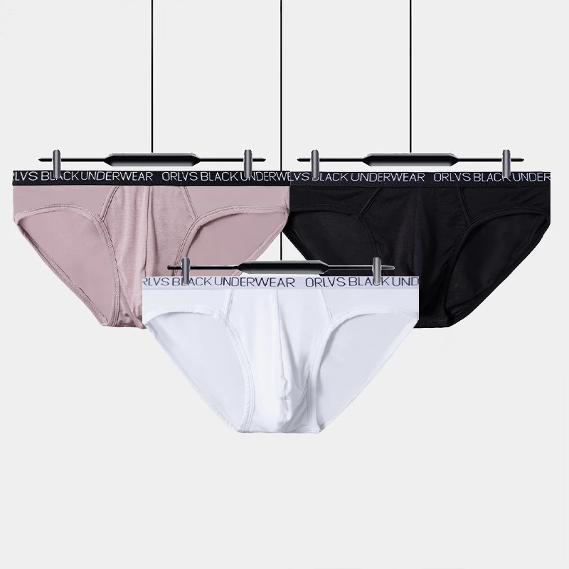 Modal Men's Briefs Sexy Low Waist U Convex Hip Lift Panties Seamless Breathable Quick-Drying Gay Bikini Mesh Sports Underwear