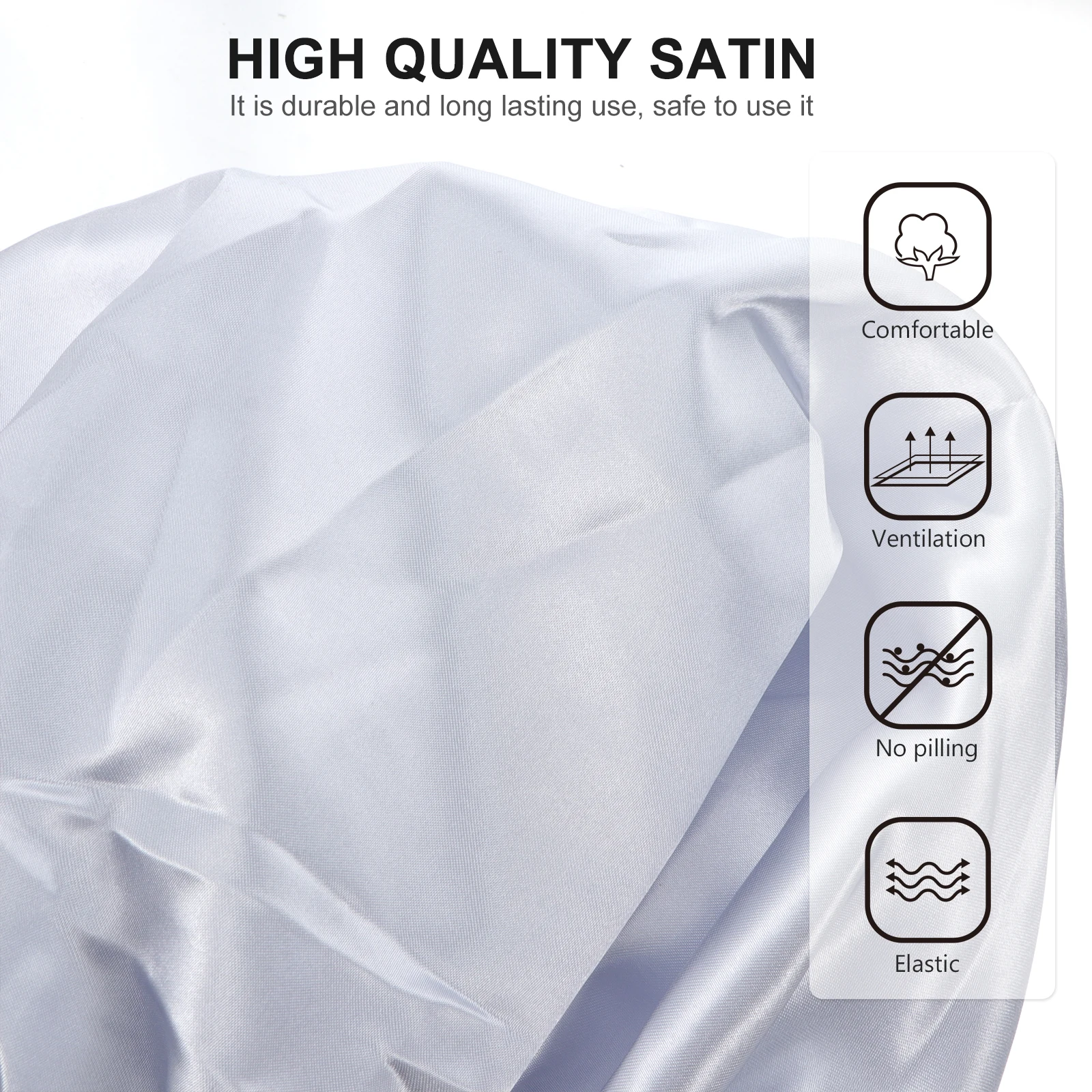 

2Pcs Elastic Sleep Hat Wide Side for Women Soft Comfortable Hair Protection Styling Accessory Sleeping Cap