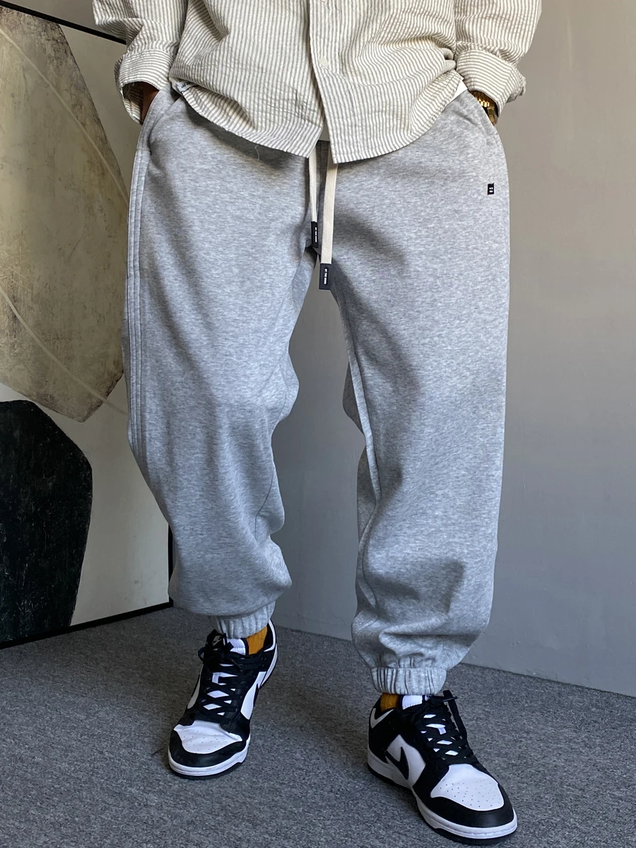 

Мужские спортивные брюки в американском стиле, весна-осень, новые, модные, свободные, с завязками, универсальные, с манжетами, для повседневной носки, для молодежи