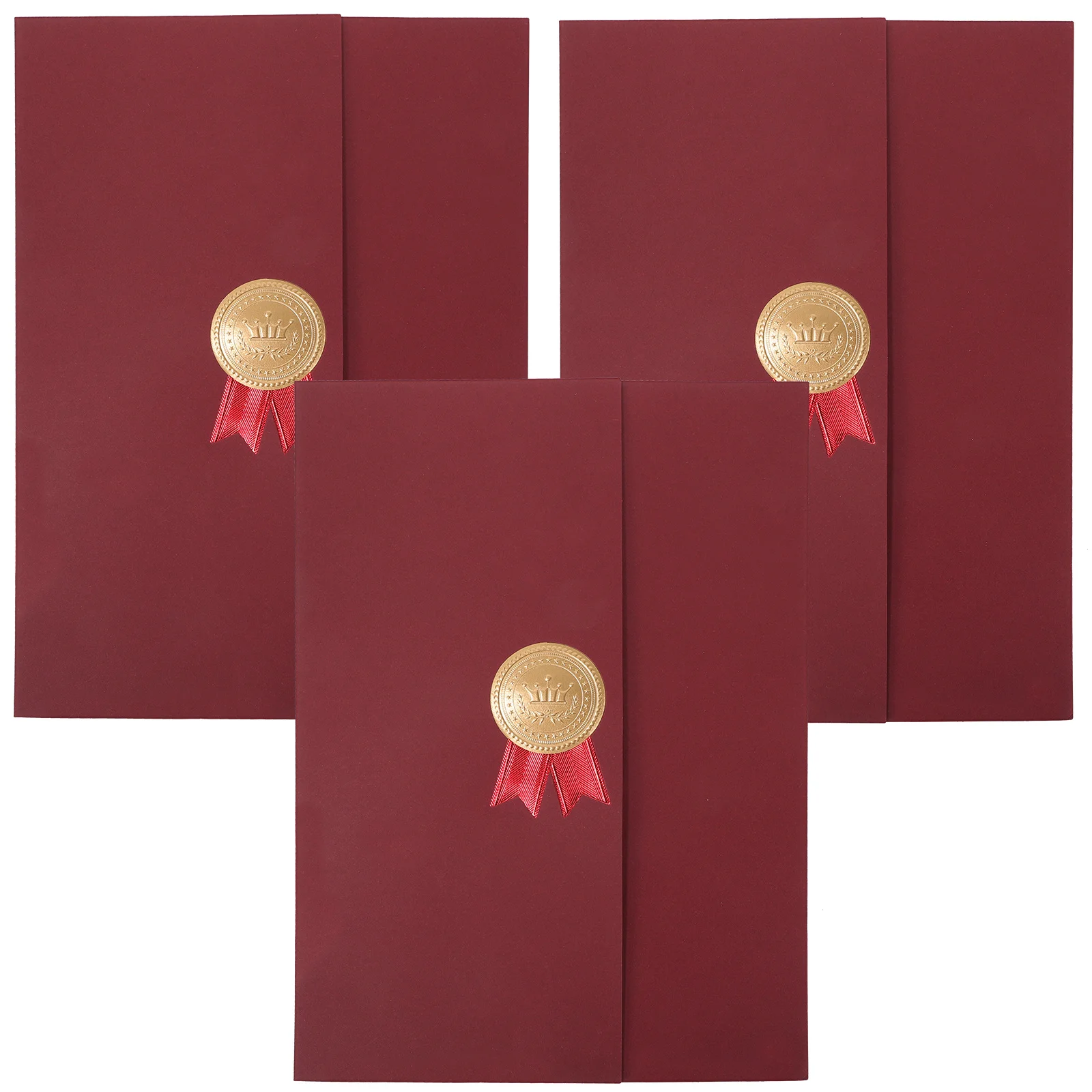 3Pcs Paper Certificate Holder Folding Diploma Cover Document Protector for Award Certificates Graduation Certificate Holder