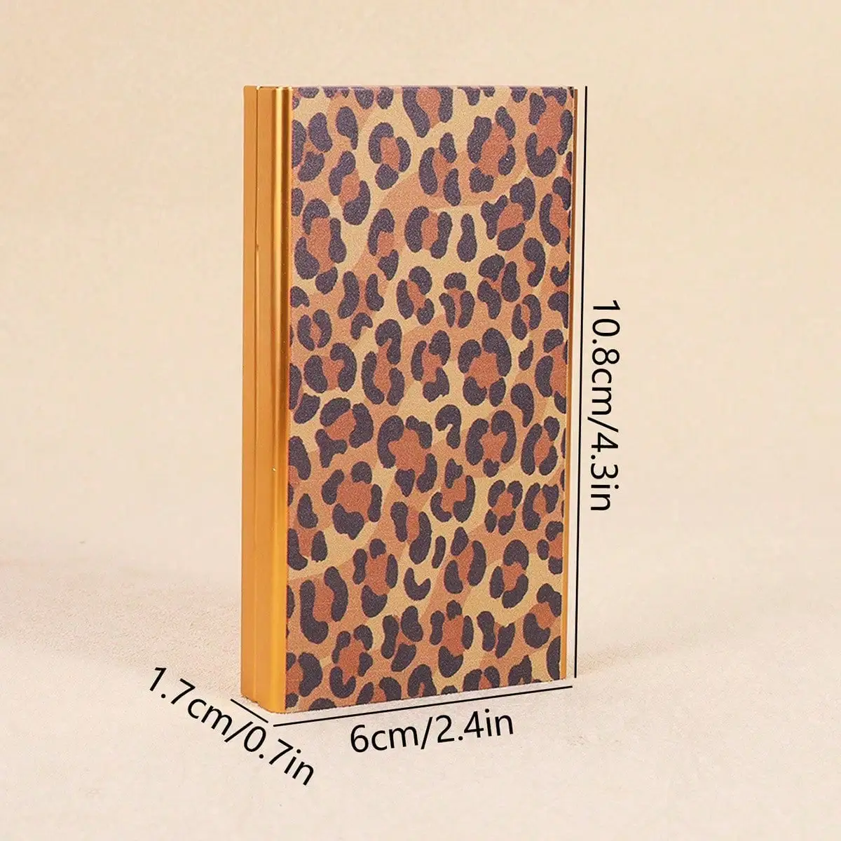Classic Leopard Print Holder Case, 5 Capacity Cigarette Case Holder for Regular Size, Smal Portable Smoking Accessories