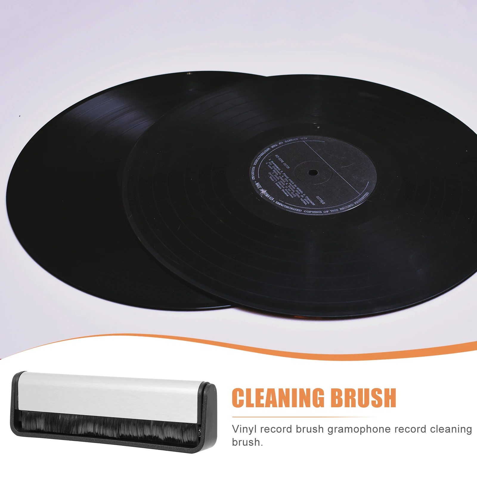 

1pc Carbon Fiber Soft Brush For Record Vinyl Cleaner Turntable Cleaning Tool Dust Remover Brush Black Silver Color Easy Handle