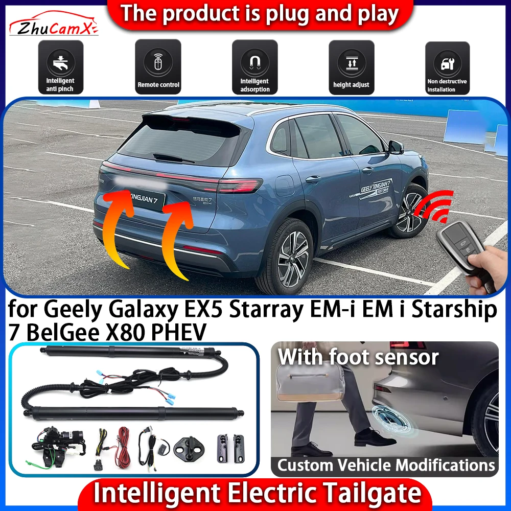 

Smart Powered Tailgate System for Geely Galaxy EX5 Starray EM-i EM i Starship 7 BelGee X80 PHEV Automatic Intelligent Electric