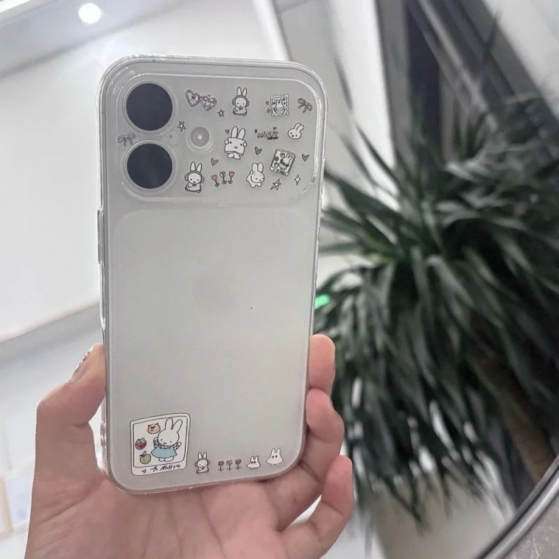 

luxury Matte Clear Cute Miffy Phone CaseFor iPhone 11 12 13 14 15 16 17 Pro Max plus X XS 8Plus Lovely cartoon Miffy TPU Cover﻿﻿