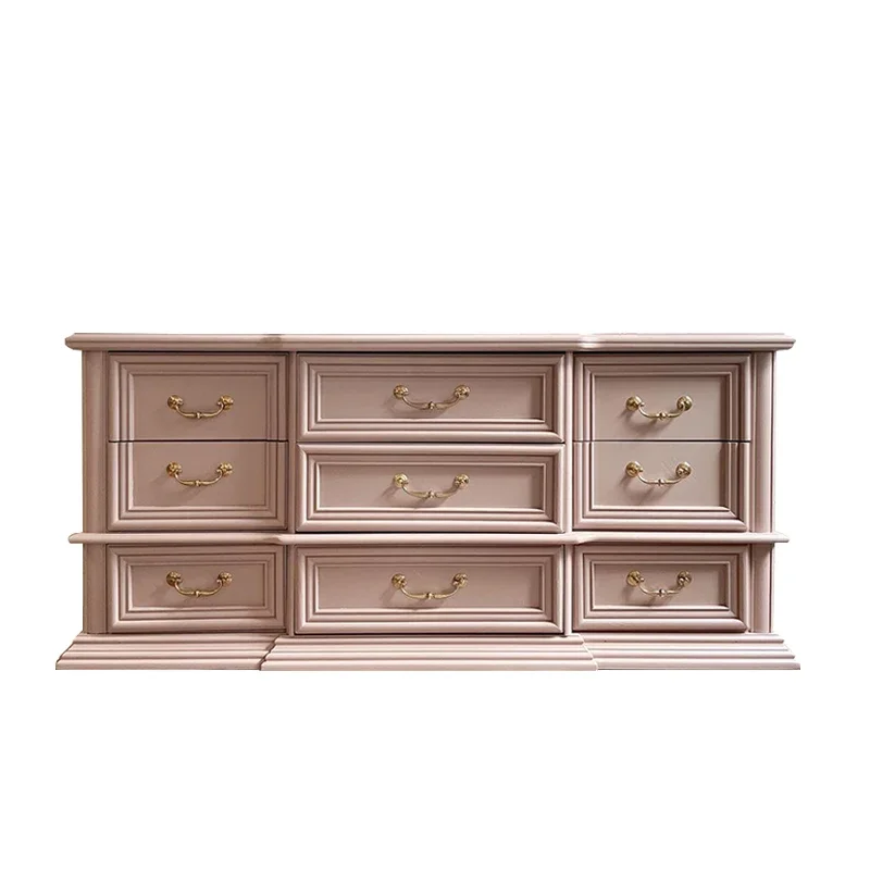 HHSolid الخشب تسعة الصدر خزانة بسيطة غرفة المعيشة خزانة جانبية مدخل خزانة التخزين