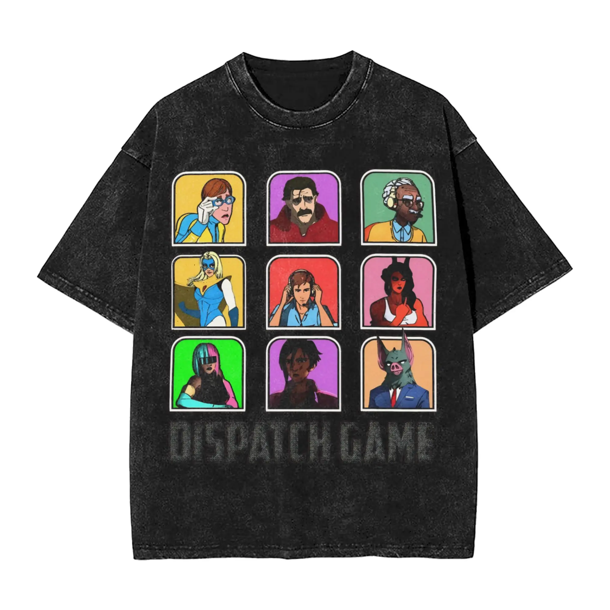 Cool Dispatch Game Character T-Shirt Men Crew Neck Cotton Washed T Shirts  Short Sleeve Tees Gift Idea Clothes