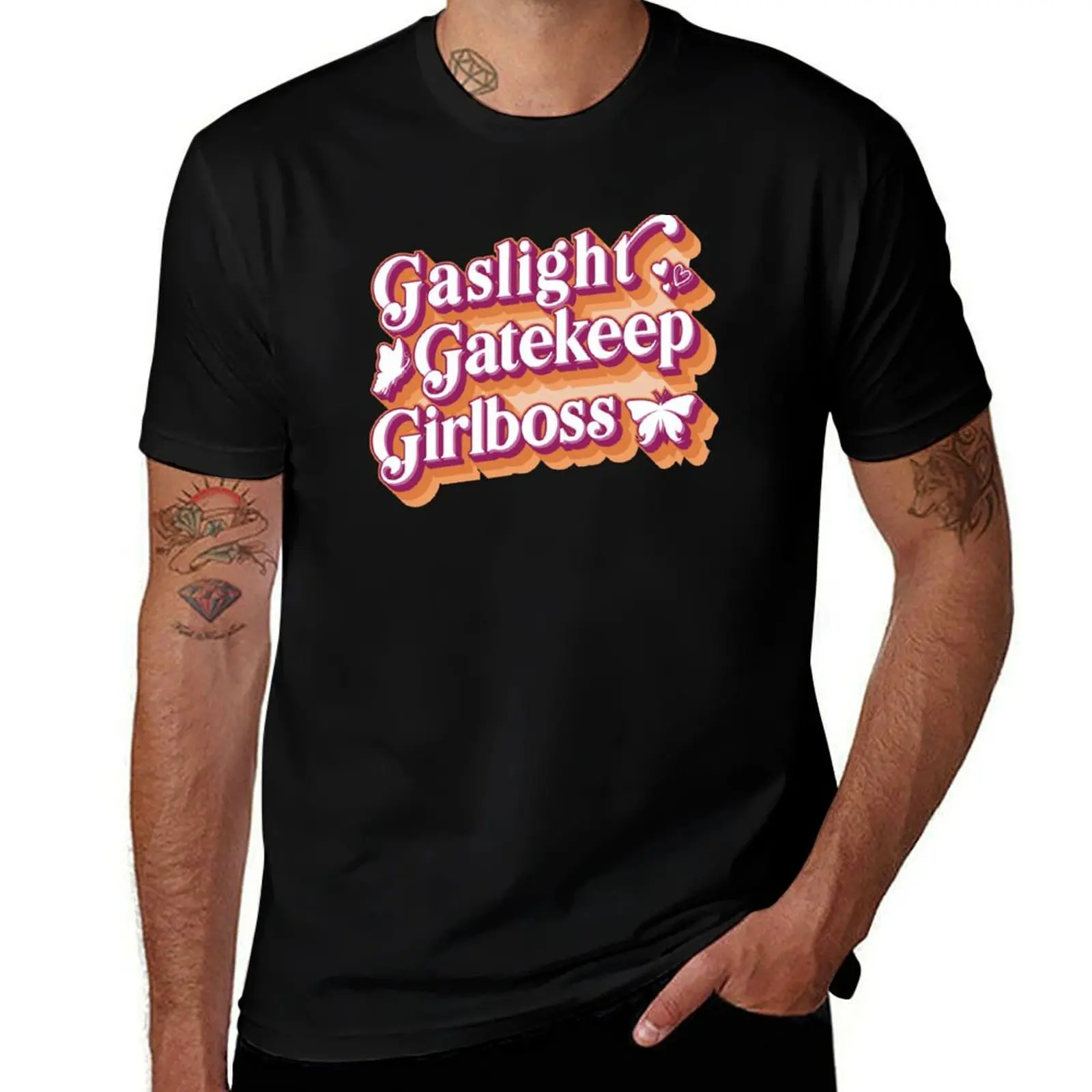 

Gaslight Gatekeep Girlboss T-Shirt valentines clothes custom shirt cute clothes mens plain t shirts