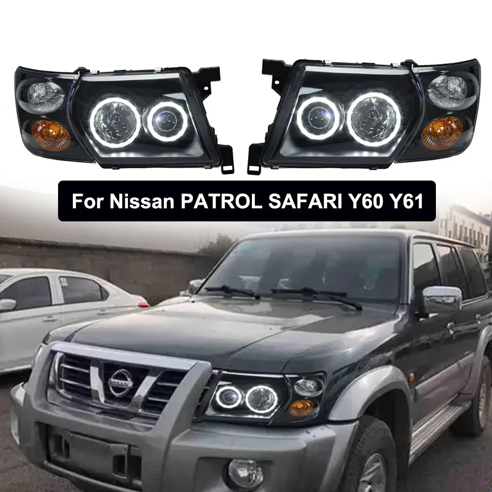 

Car Corner Lamp Turn Signal Light Headlights with LED Aperture Lens For NISSAN PATROL Y61 1998-2003 Daytime Running lights