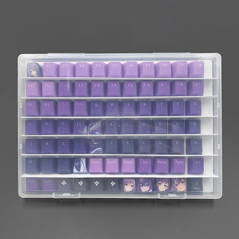 Kotak Display Tahan Debu Keycap Keyboard Mekanis dengan Baki Penyimpanan Transparan