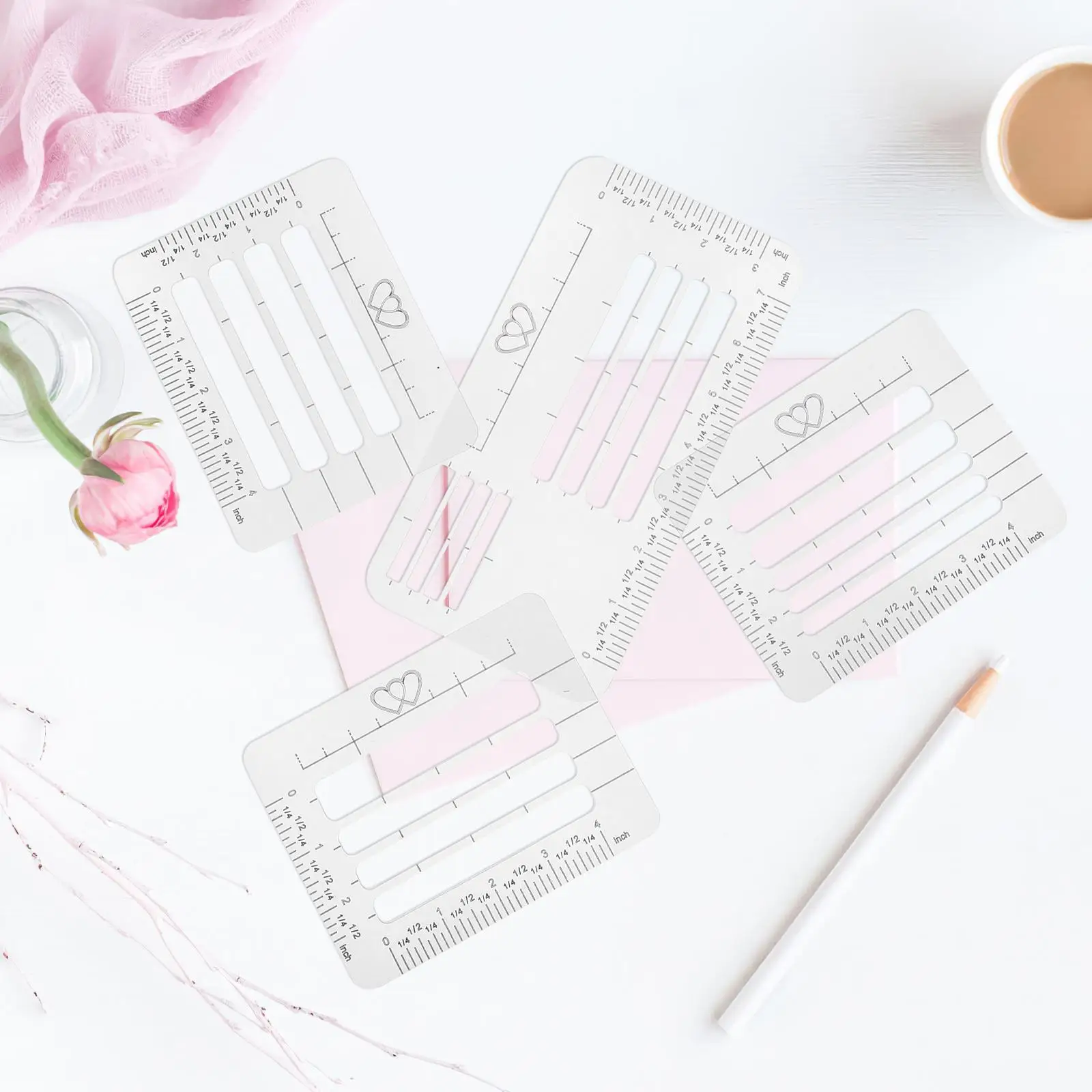 4pcs Address Template Envelope Stencil for Letter Writing B6 DL ZL C5 Sizes Handwriting Design Font Mold