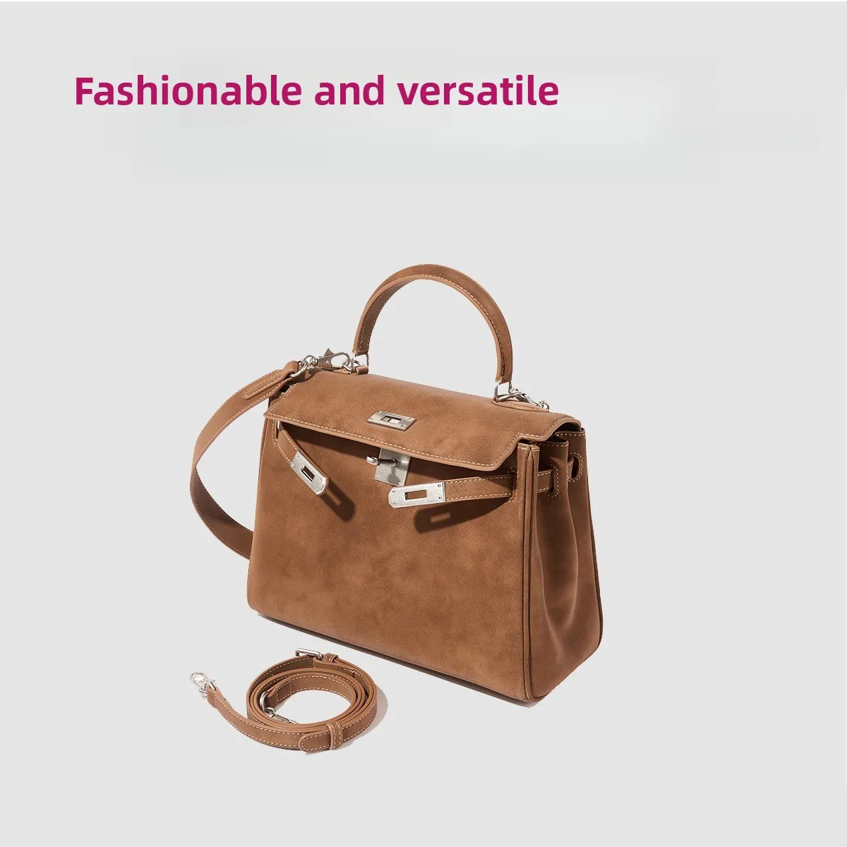 

Light luxury fashion women's bags, high sense, autumn and winter new matte leather retro portable messenger bag