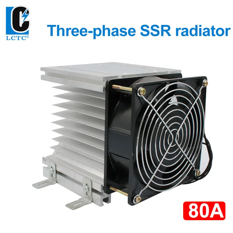 80A Y-110 Radiator Heat Sink With Fan For Three Phase SSR Solid State Relay