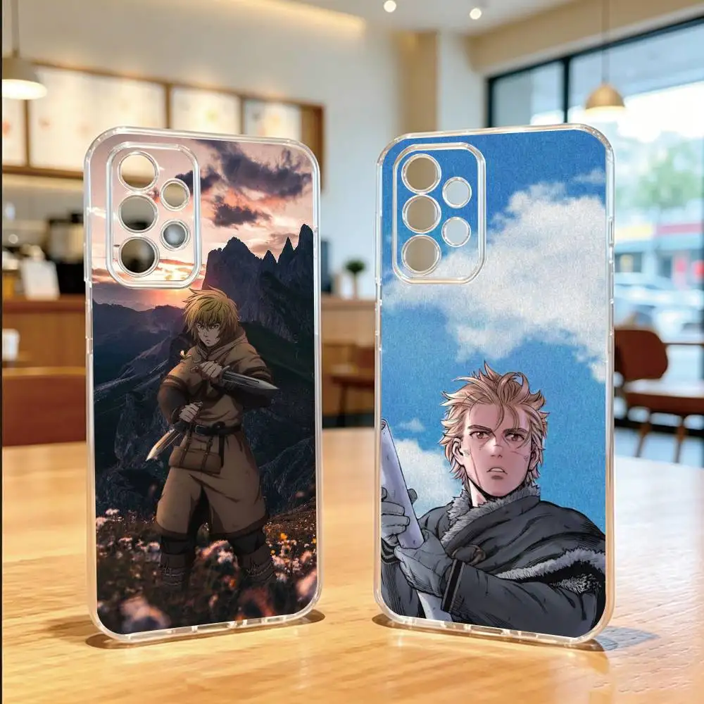 Black V-Vinland Saga  Phone Case Transparent Silicone Soft For Samsung S25,S24,S21,S22,S23,S30,Ultra,S20,Plus,Fe
