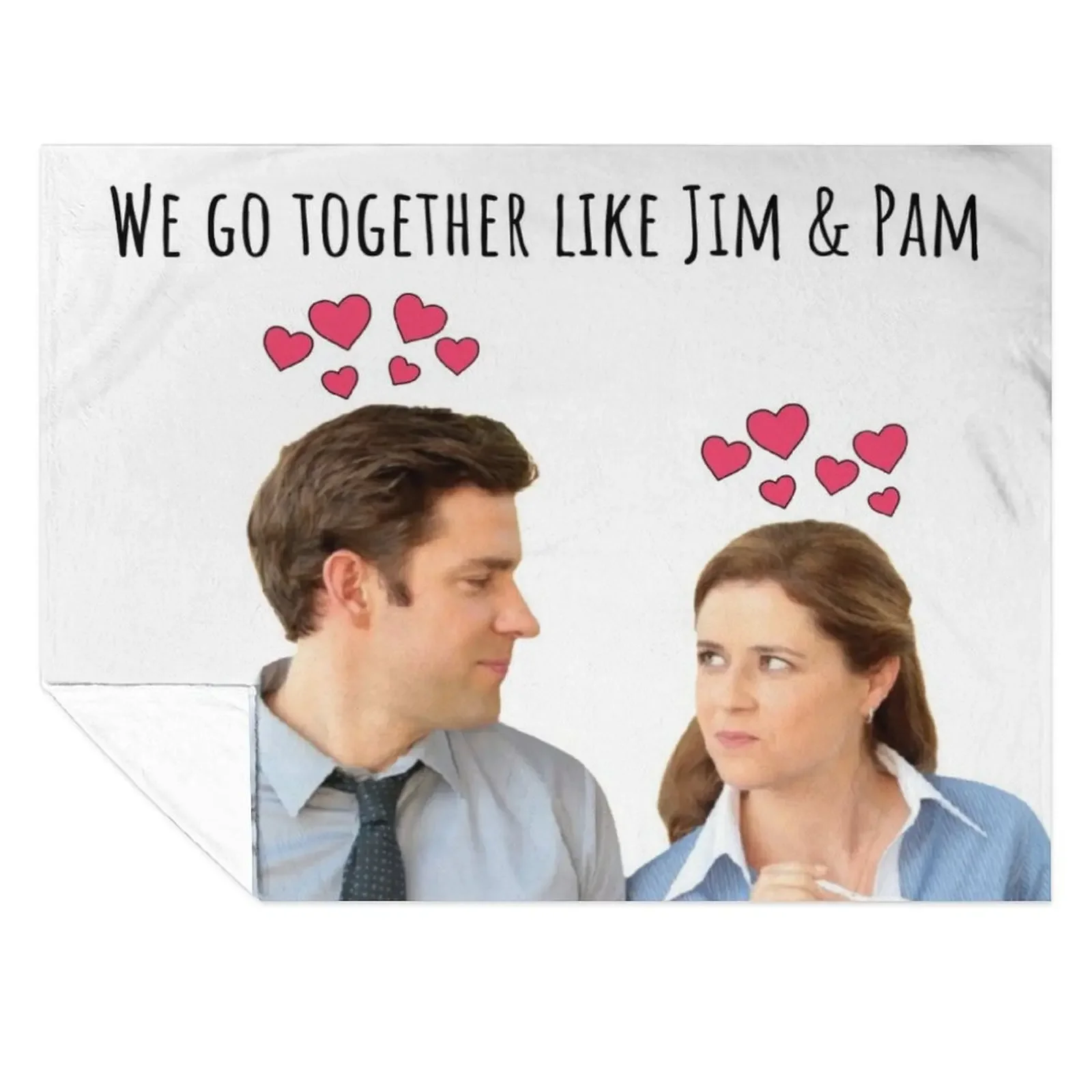 

We Go Together Like Jim And Pam Throw Blanket warm winter Cute Plaid for babies Quilt Blankets