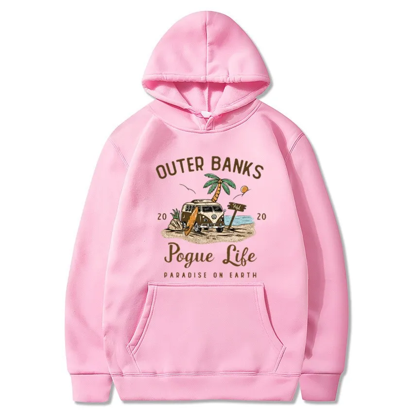 سترة بغطاء للرأس برسومات Amazon Outer Banks Pogue Life عبر الحدود الأوروبية غير الرسمية للخريف/الشتاء #5