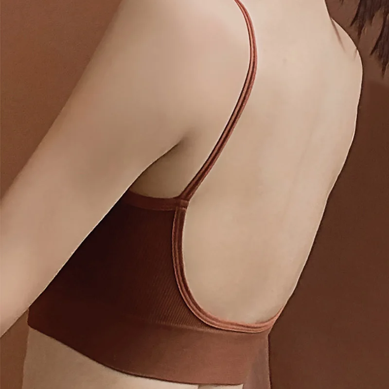Women Seamless Bra Set Sexy 4Sizes Thong Low Waist Panties No Wire Push Up Vest Bralette Lingerie Brassiere Female Underwear Set image 3