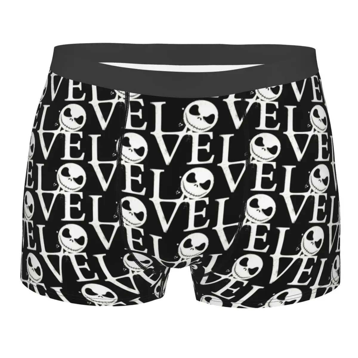 

Мужские боксеры Custom Jack Skellington LOVE с 3D-принтом, дышащие трусы-брифы