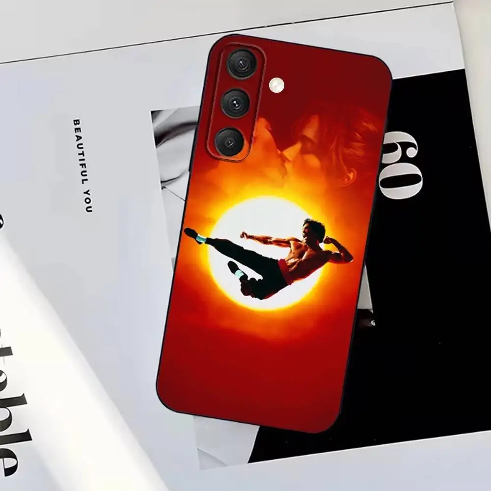 حافظة هاتف B-Bruce Lee-es رائعة لهاتف سامسونج S25، S24، S23، S22، S21، S20، S10، Ultra، Plus، Lite، FE، غطاء أسود من السيليكون الناعم