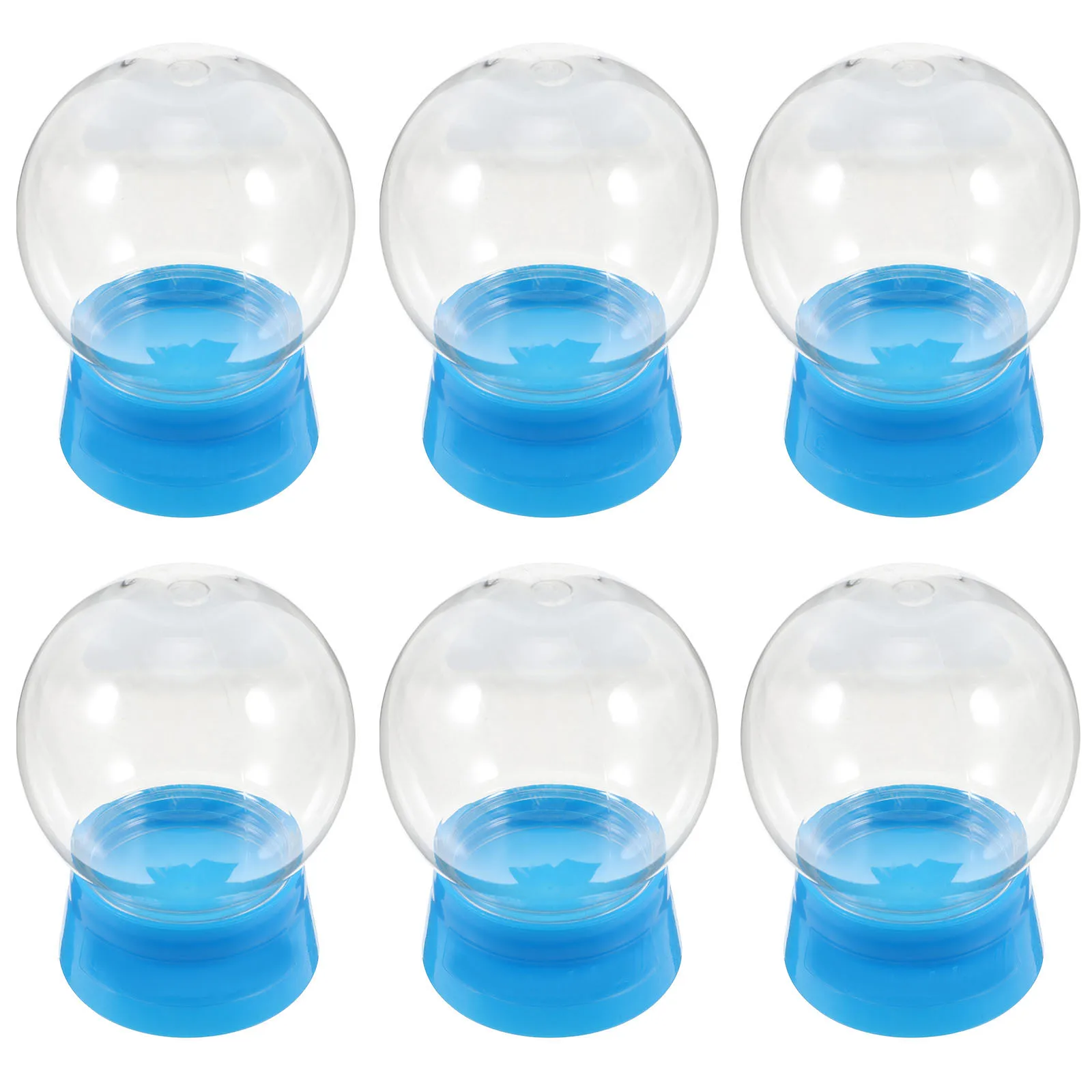 

6Pcs Transparent Plastic Snow Globes 270Ml DIY Crystal Ball Snow Scene Ball Empty Water Globe Jar for Home Office Cafe