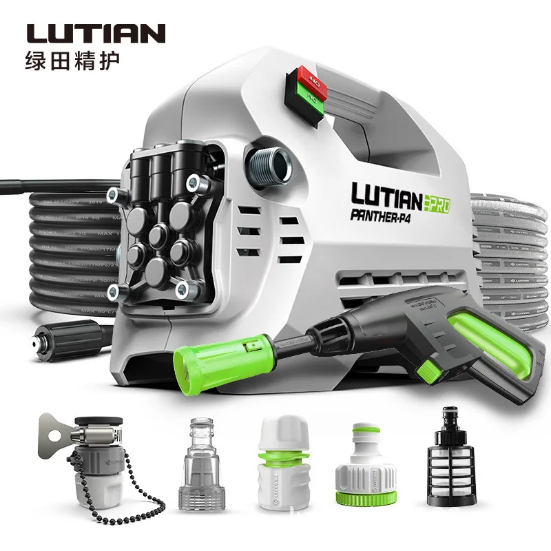 Lutian Portable Car Washer P4 P5 High Pressure Washing Machine 130-140bar 9-10LPM Household Electric Cleaner 220V AC 1.6-1.8KW - view 2