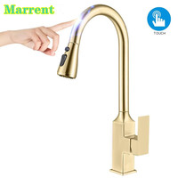 Stainless Steel  Touch Kitchen Faucet with Pull Down Sprayer  Hot Cold Kitchen Sink Mixer  Smart  Sensor Pull Out Kitchen Tap