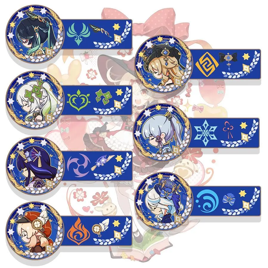 

Игра Genshin Impact Студенческий стиль Женские заколки для волос Боковая челка Инструменты для макияжа Женские головные уборы для девочек Шпилька Аксессуары для волос