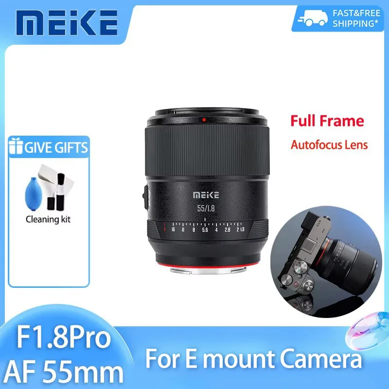 

Объектив Meike 55mm f1.8 Pro Full Frame с автофокусом STM для камер Sony A7III, A7R, ZVE10 с байонетом E