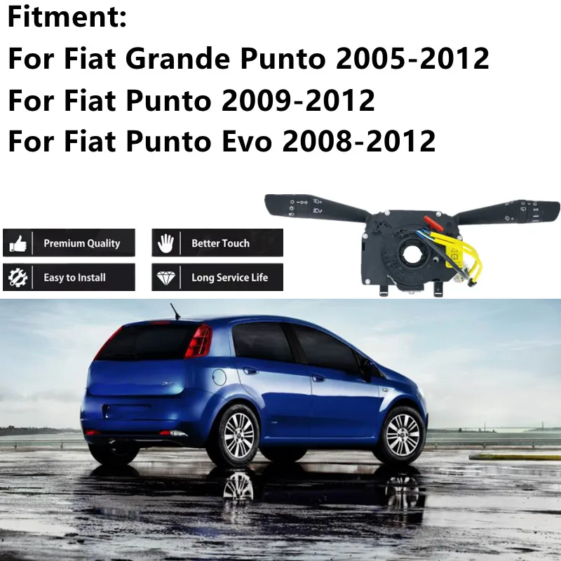 Combination Switch Complete headlight flashing lever Steering Column  For Fiat Punto Grande Punto Punto Evo 735471934 735521313