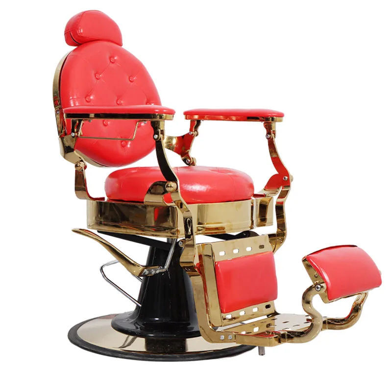 Makeup Retro Men\'s Hair Salon Haircut Barber Chairs Foldable Shaving Professional Chair Beauty Salon Tattoo Chaise Furniture AA