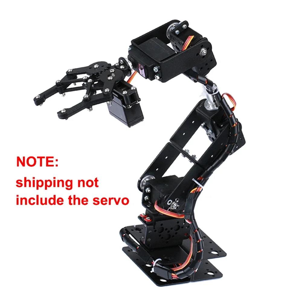 6 DOF Robot Manipulator Metal Alloy Mechanical Arm Clamp Claw Kit MG996R for Arduino Robotic Education