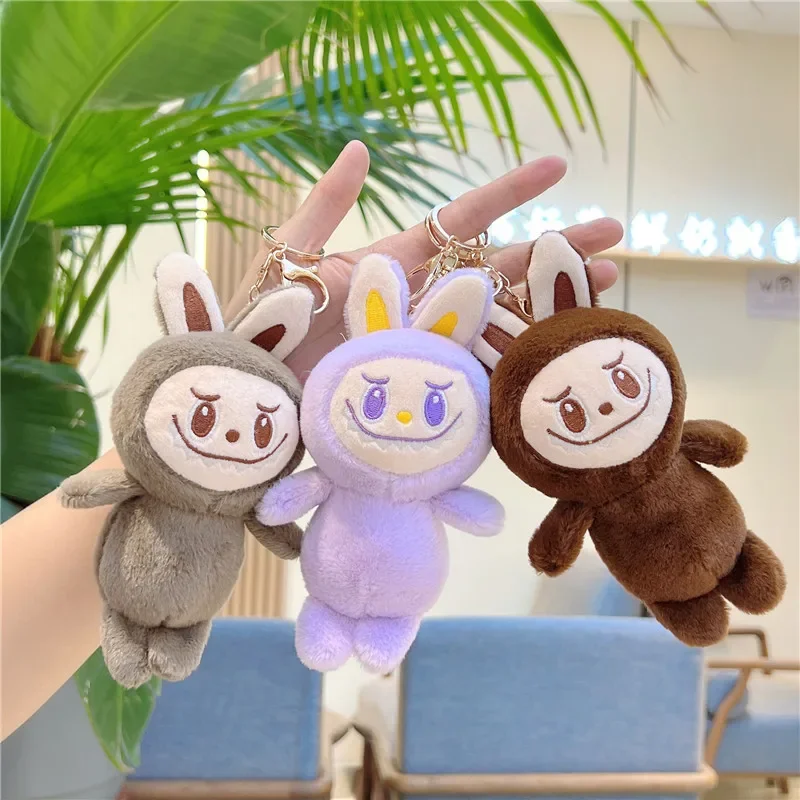 Cartoon Cute POP MART LABUBU Plush Toys Dolls Keychains Small Accessories Trendy Versatile Accessories