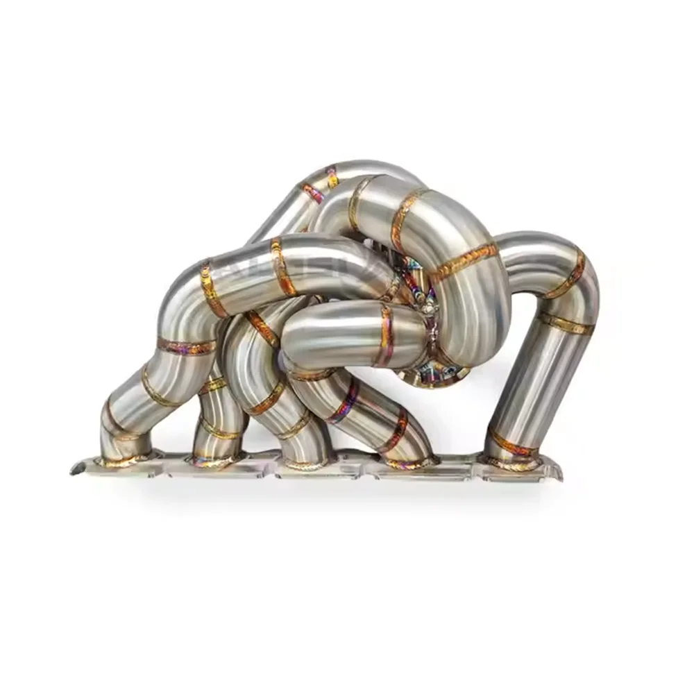 

Высокопроизводительный выпускной коллектор из нержавеющей стали для Audi TTRS EA855 2017-2023, преобразователь даунпайпа выхлопной системы