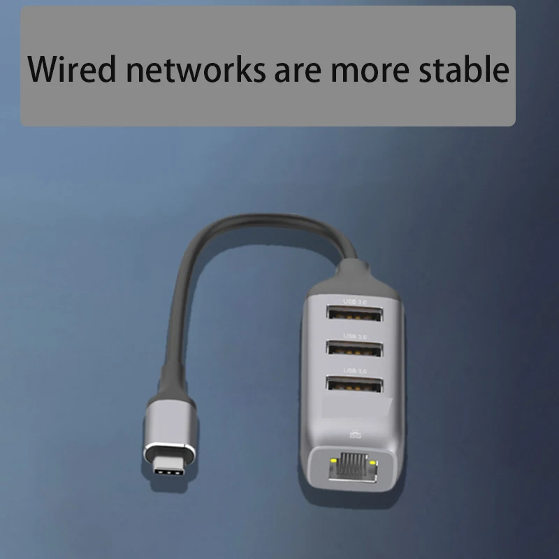 USB-c to RJ45 Gigabit Ethernet adapter game USB3.0 HUB Splitter Adapter dock station 1000Mbps network adapter Type-c converter