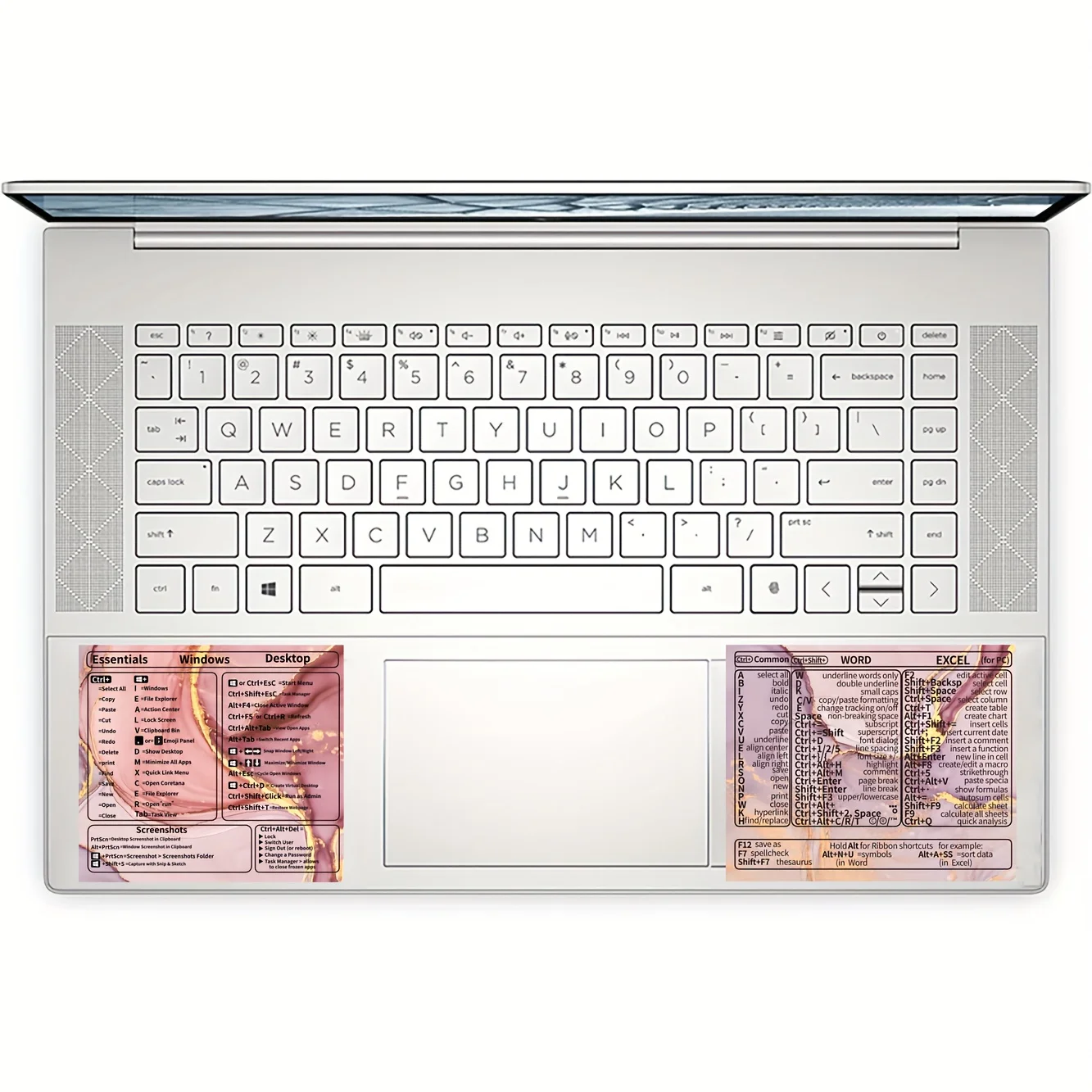 2 Pieces/Set Windows+Word/Excel (for Windows) Quick Reference Guide Keyboard Shortcut Stickers, Residue Free Vinyl.