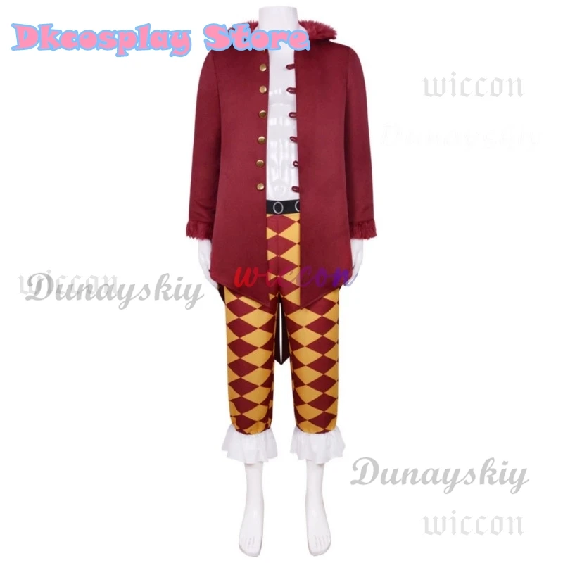 Japan Cosplay Blox Fruit Bartolomeo Cosplay Costume Clown Green Wig Bari Bari No Mi Halloween Costumes For Men ACGN Party