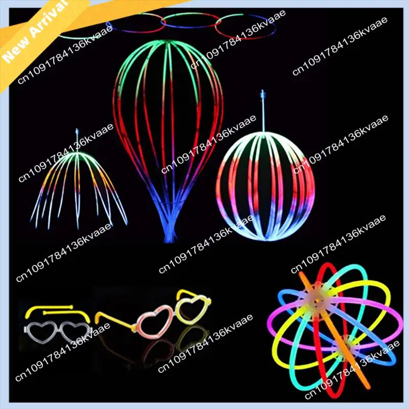 M01K 100Piece Fluorescence Light Glow Sticks Bracelets Necklaces Neon Bright Colorful Glow Stick For Wedding Party Glow Sticks