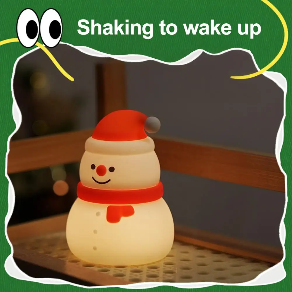 

Комфортный свет перед сном, меняющий цвет, перезаряжаемый рождественский ночник для детской спальни, портативная силиконовая лампа со шнурком