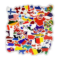 100 Pcs/2 Stickers Kit Varied Stationery for Laptop Self-adhesive National Flag Notebook Thomson