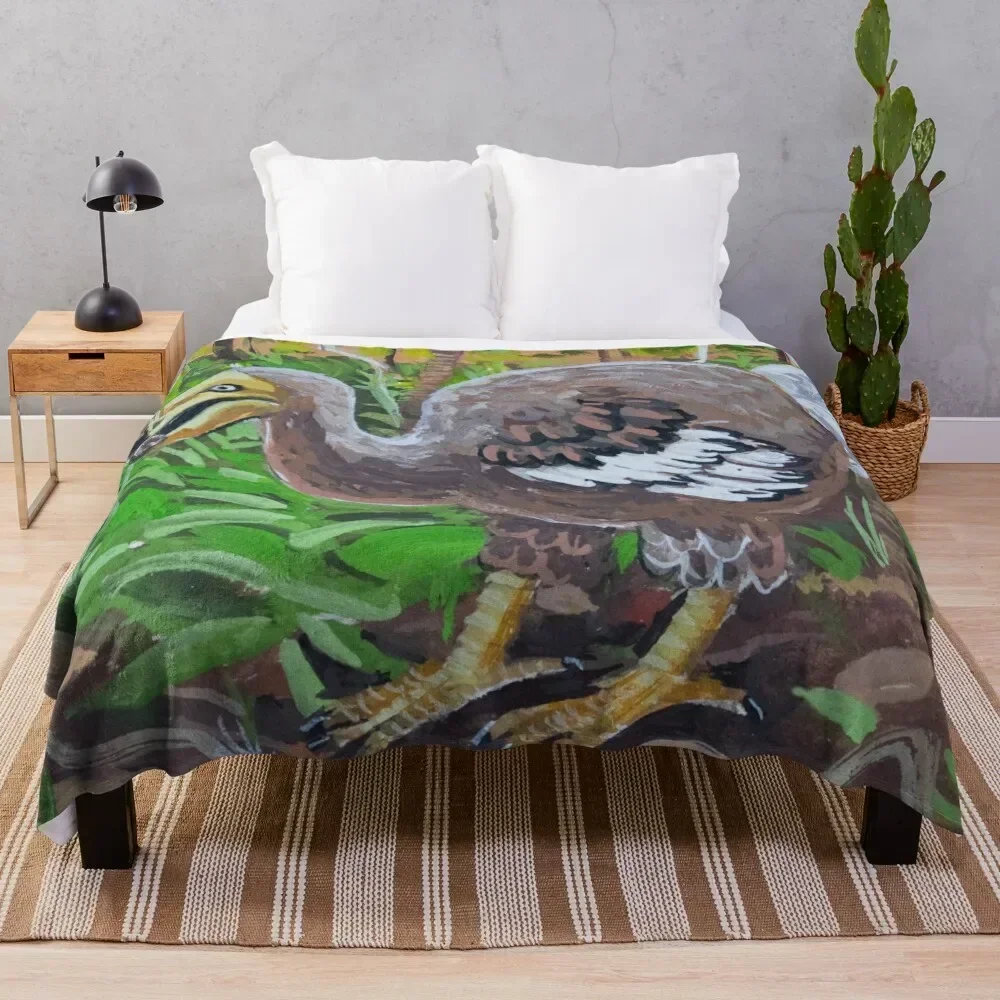 

Dodo Gouache Painting Throw Blanket All Season Lightweight Soft Blanket for Bed